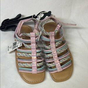 Falls Creek Pink and Blue Gladiator Sandals